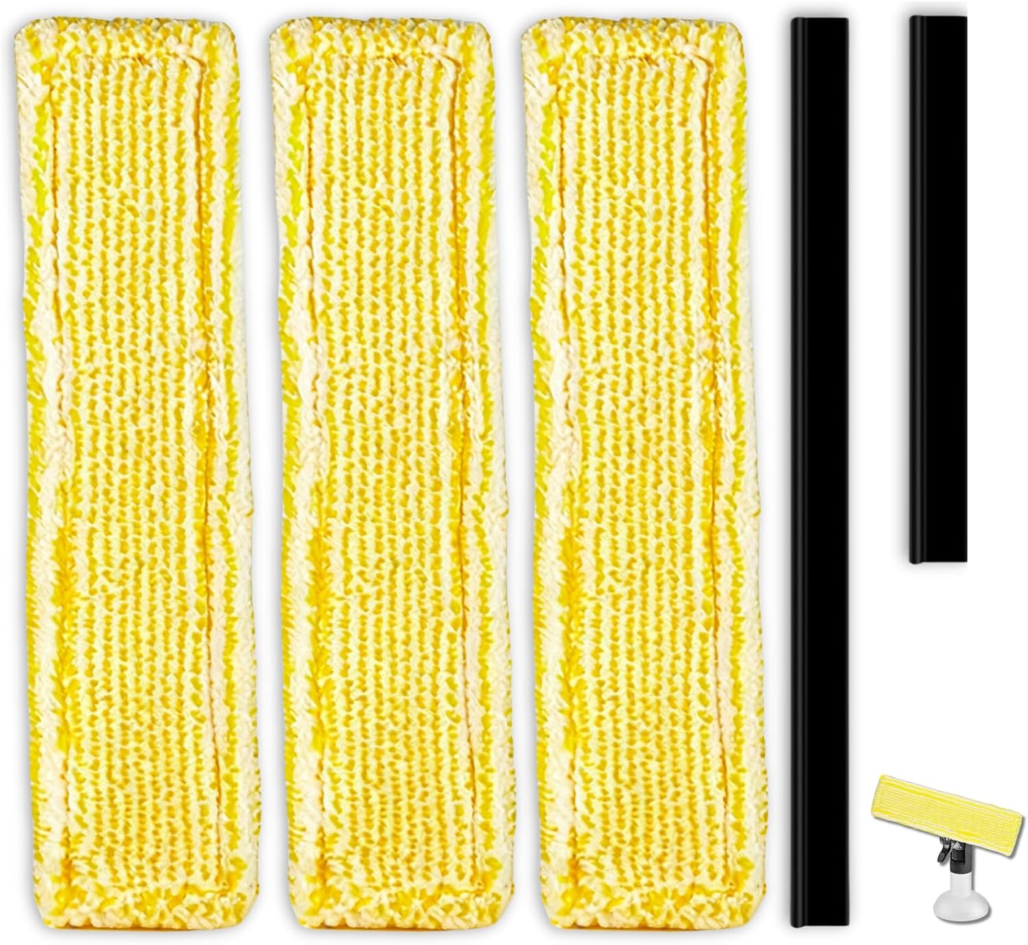 Detalle de OstayOne Replacement Parts for Kärcher Window Vacuums, Microfibre Pads and Rubber Blades