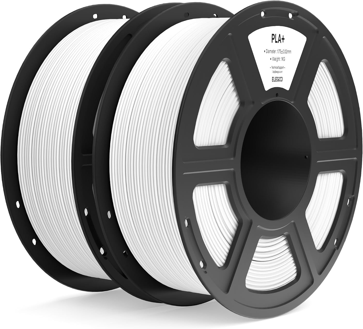 Detalle de ELEGOO PLA+ 1.75mm White 2kg filament