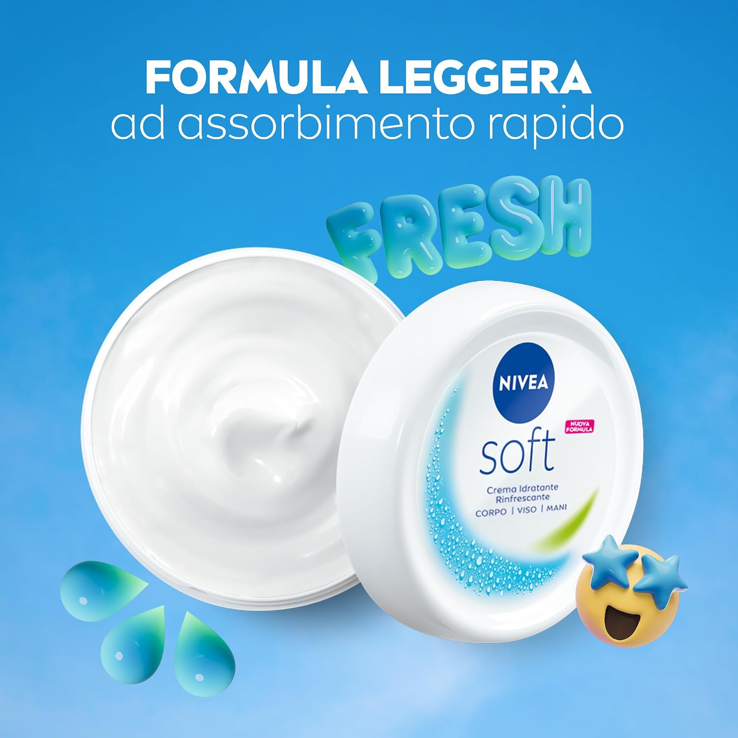 Detalle de NIVEA Soft 500 ml: crema multifunzione viso, corpo e mani con Vitamina E e Olio di Jojoba