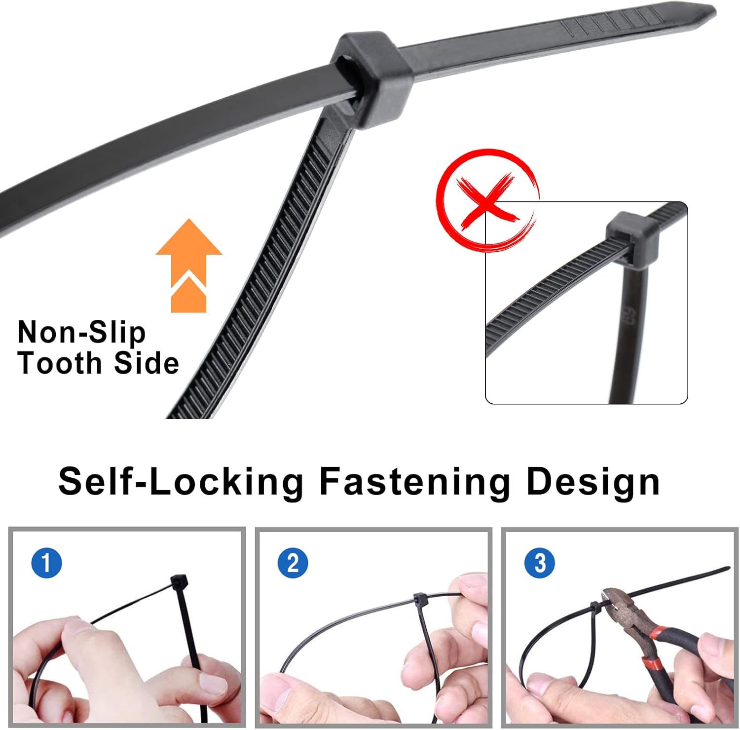 Thumbnail 2 de Yaluzibi Cable Ties 3.6 x 200mm 1000-pack
