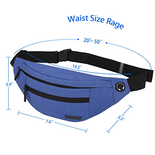 Thumbnail 3 de MAXTOP riñonera unisex con conector para auriculares, 4 bolsillos y cinturón ajustable