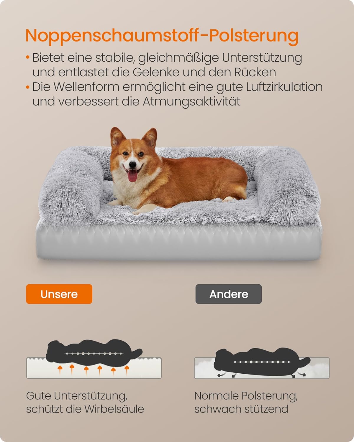 Thumbnail 3 de Feandrea FluffyHug Hundebett 25 kg