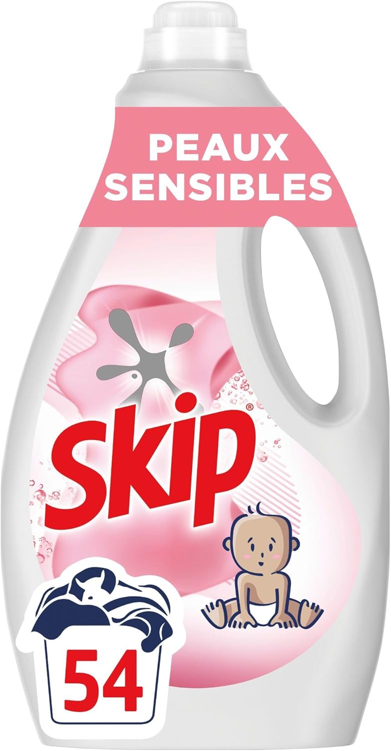 Skip Lessive Liquide Peaux Sensibles 54 Lavages