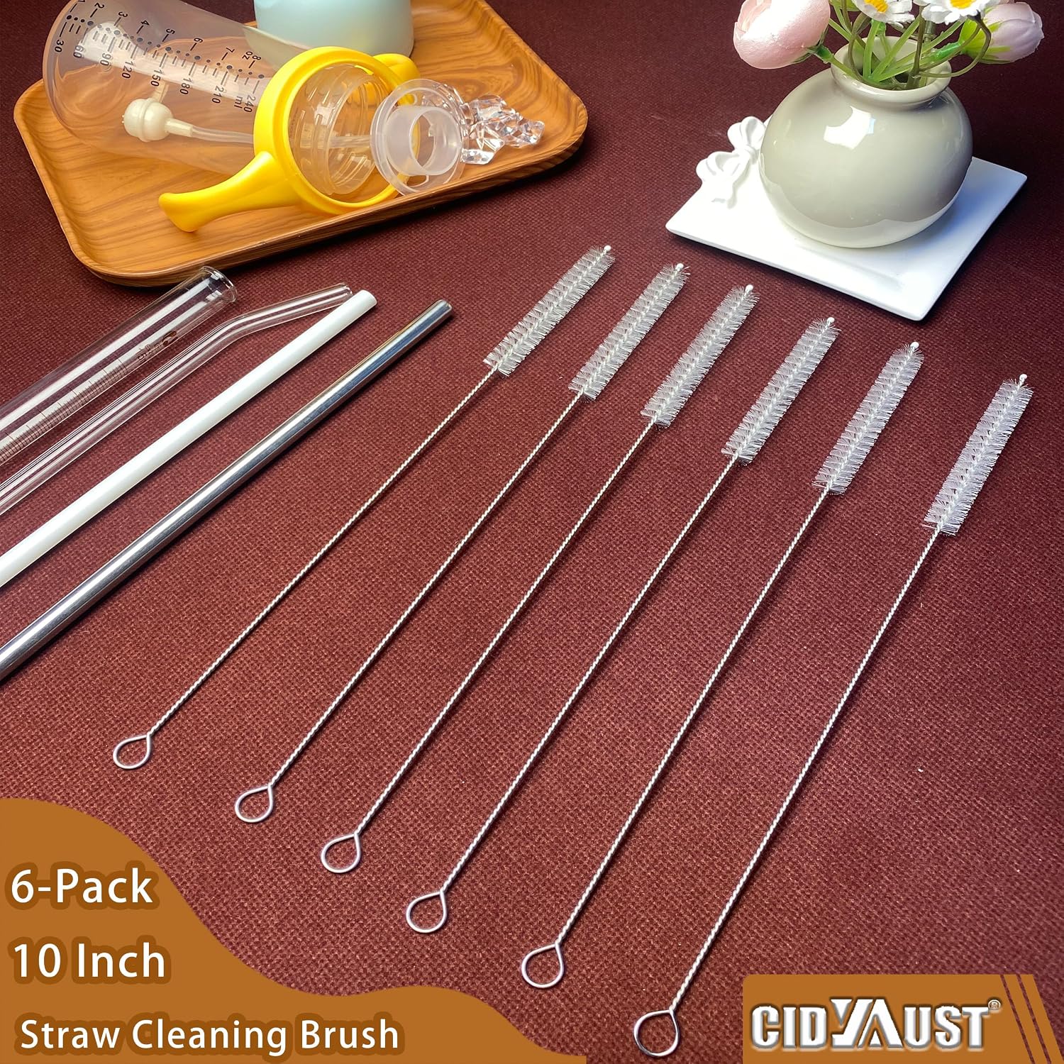 Thumbnail 5 de CIDYAUST 1001 Straw Cleaner Brush Set, 10-Inch with Nylon Bristles