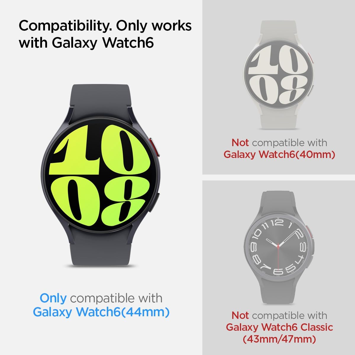 Detalle 2 de Spigen Glas.tR EZ Fit Protector Pantalla Samsung Galaxy Watch