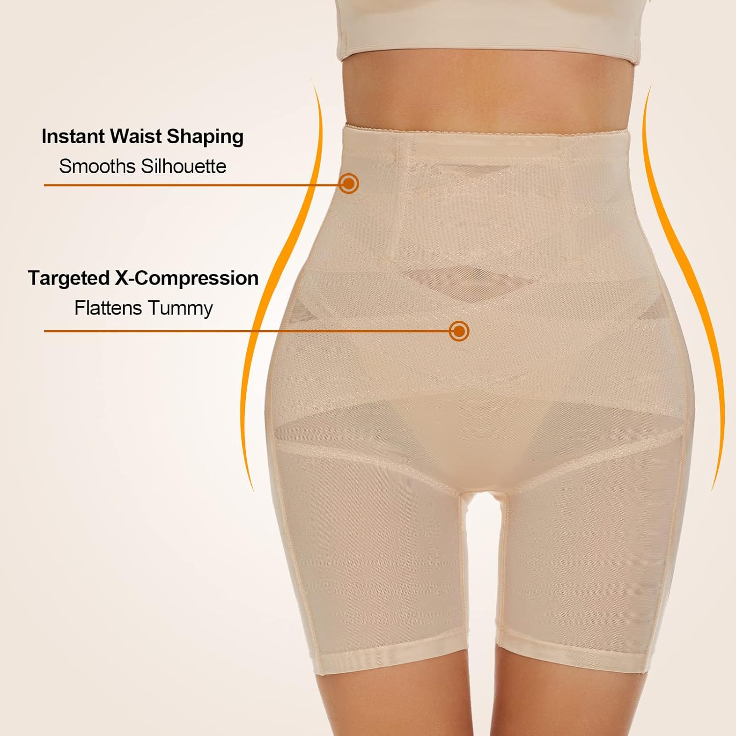 Detalle de SIMIYA Tummy Control Knickers: High Waisted Shapewear for Everyday Confidence