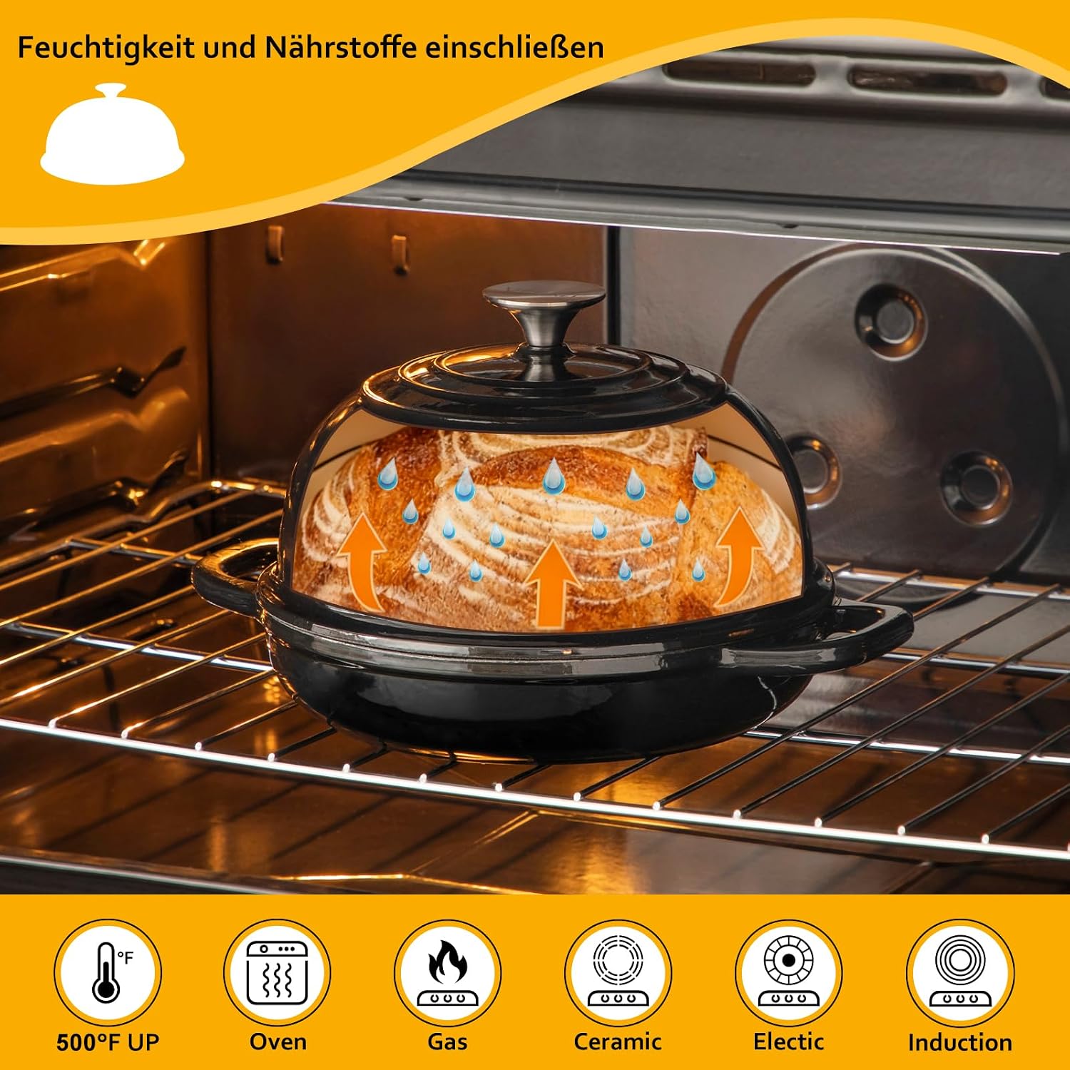 Detalle de Velaze Gusseisen Brotbacktopf 4,8 l