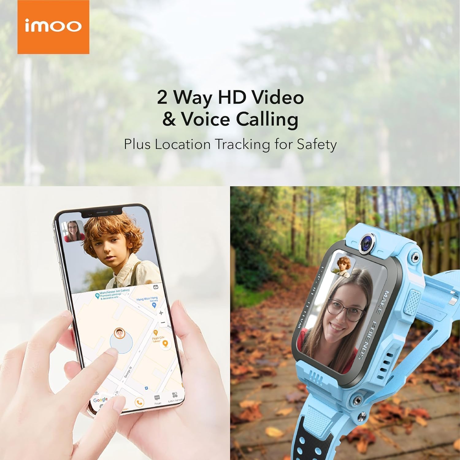 Thumbnail 1 de imoo Z7 Watch Phone Smart Watch for Kids – Two-Way Video Calls, GPS Location, and IPX8 Swimming Edition