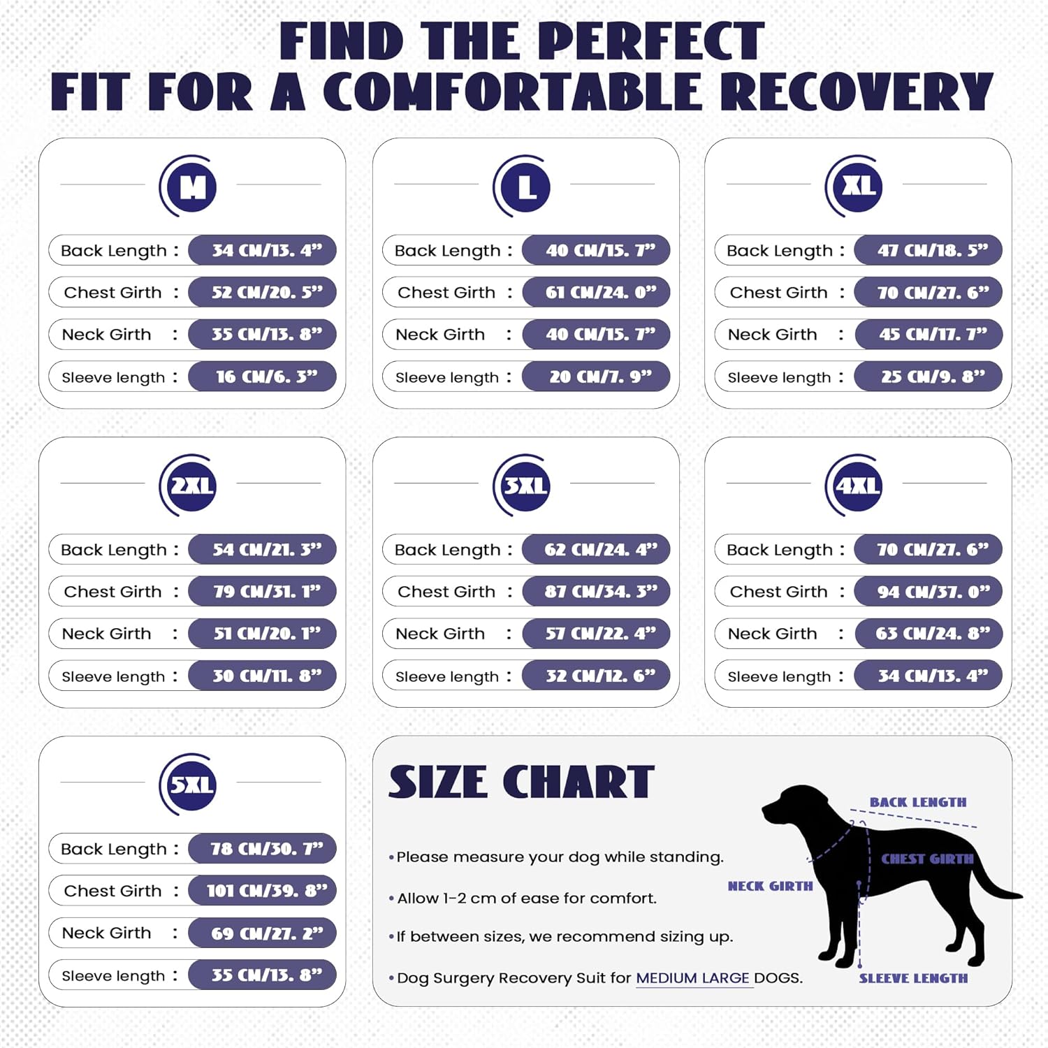 Thumbnail 1 de OUOBOB Dog Surgery Recovery Suit – Front Leg & Chest Wound Healing, Blue, L