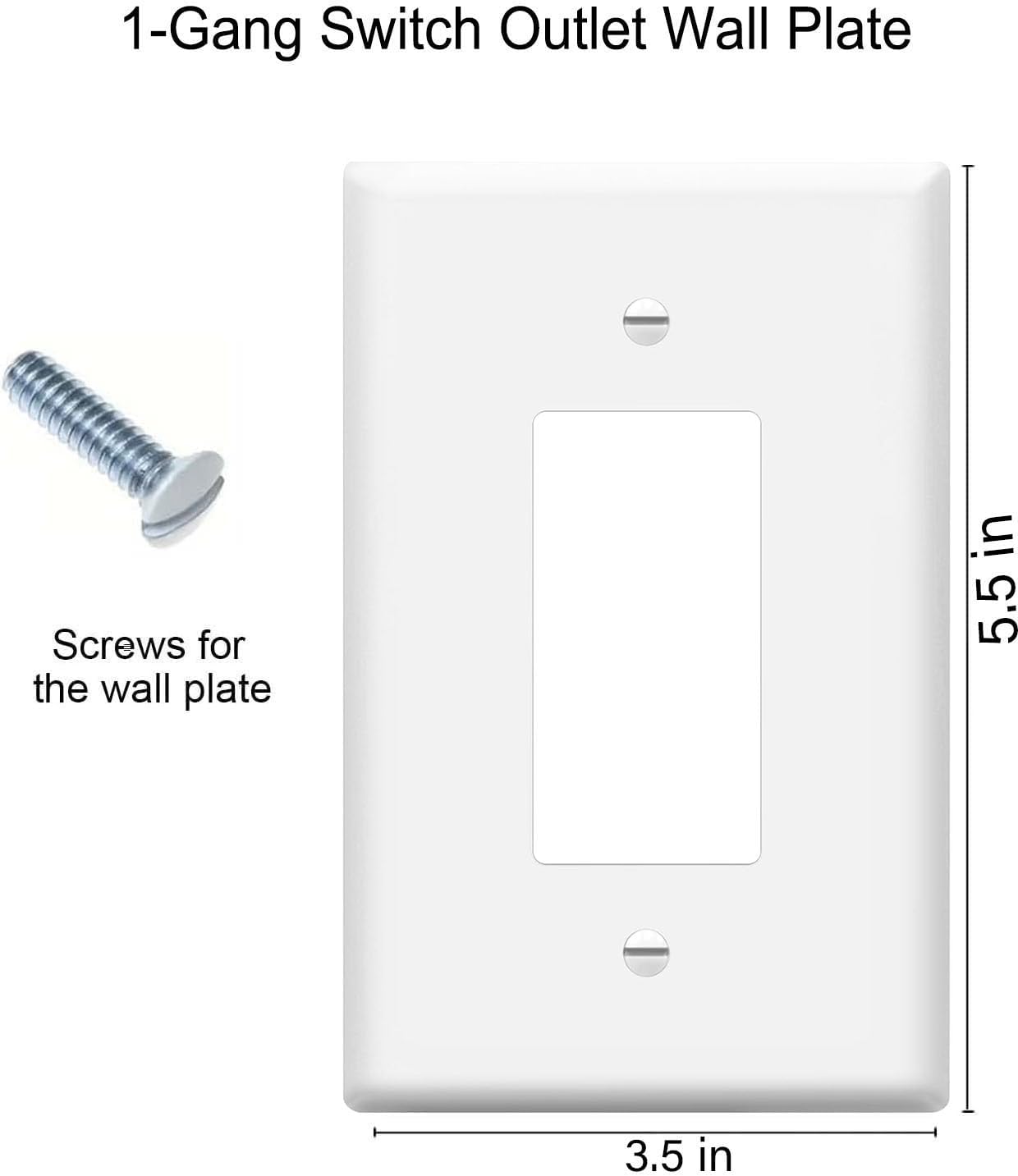 Thumbnail 6 de ZEFTV 1 Decora Wall Plate 100 Pack OverSize, White 5.5" x 3.5
