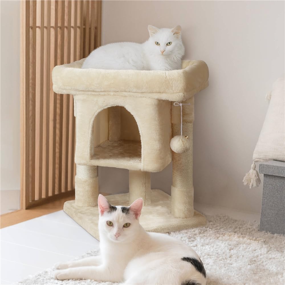 Thumbnail 2 de Yaheetech Tiragraffi Albero per Gatti con Posatoio Grande – 59 cm, Beige