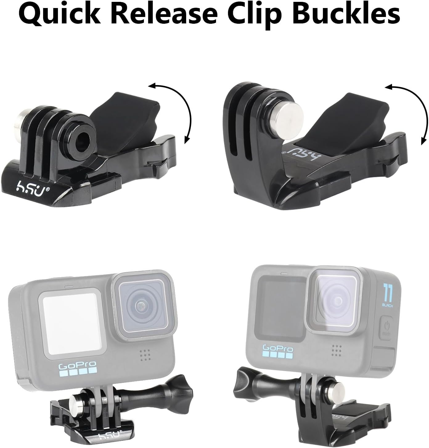 Thumbnail 1 de HSU Grab Bag Basic Camera Mount Kit (14-IN-1) for GoPro – quick release buckle mount, extension arms and 1/4 adapter