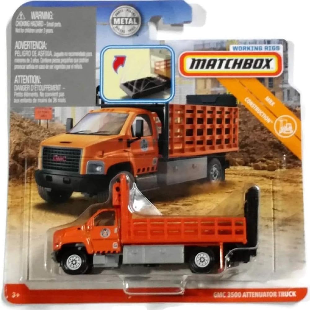 Thumbnail 4 de Matchbox Mbx Construction – Camion atténuateur GMC 3500 (dès 3 ans)