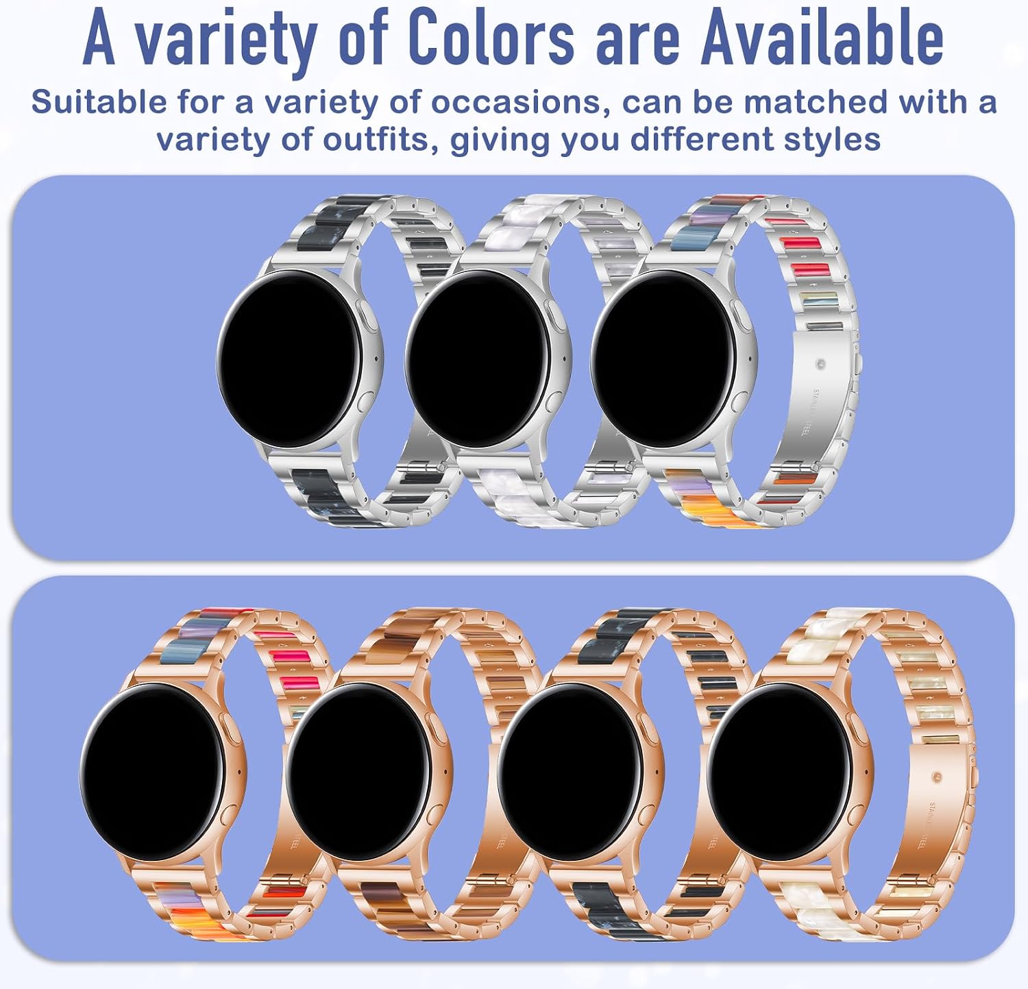 Thumbnail 3 de CeiBand Metal Strap with Quick Release & Deployment Buckle (18mm, 20mm, 22mm)