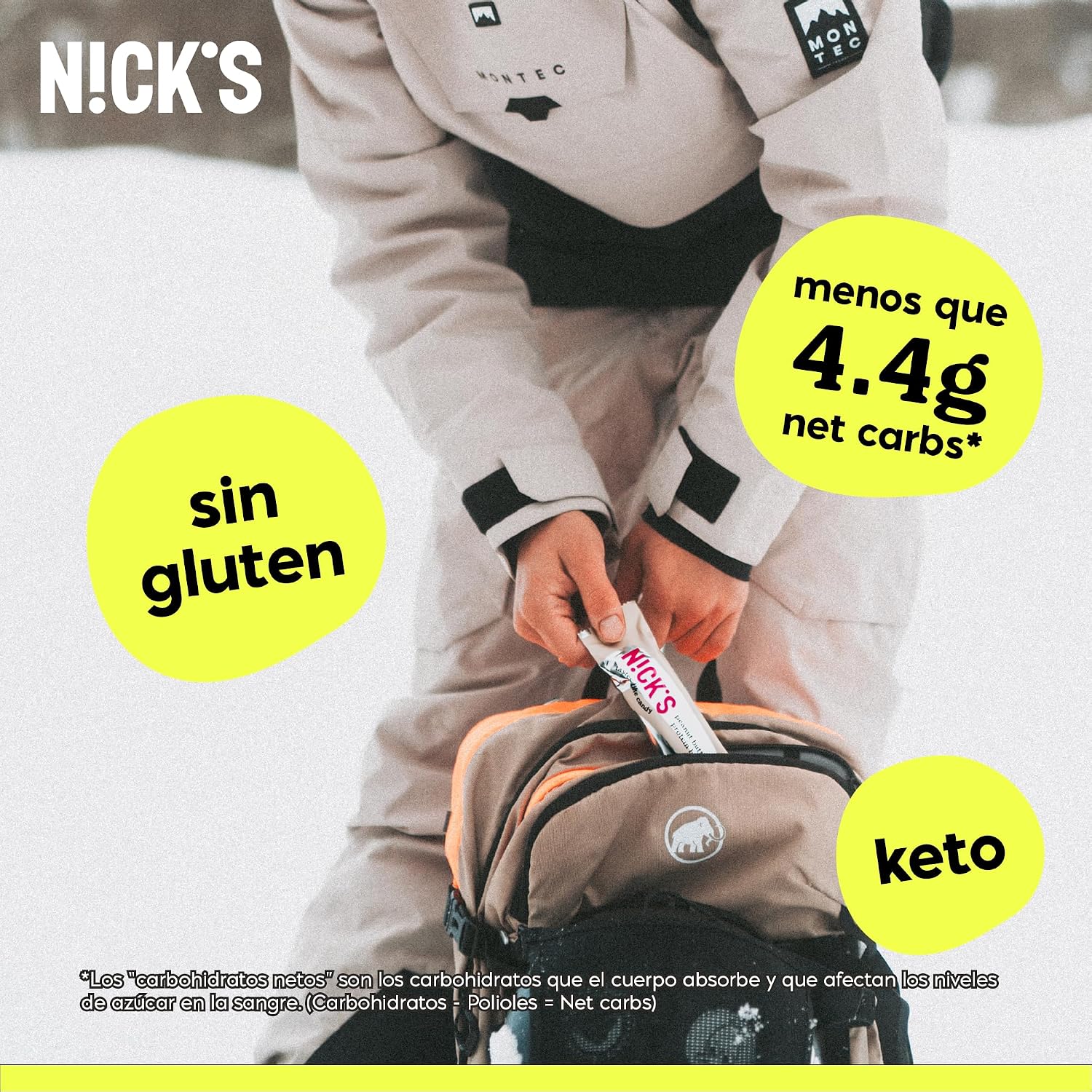 Detalle 2 de NICKS Mix Barritas Proteína 9×50g 🍫