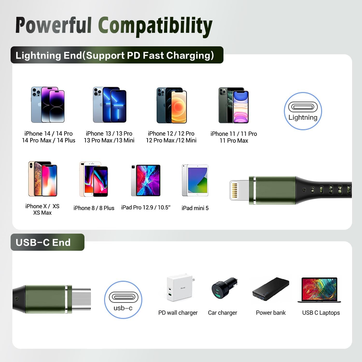 Thumbnail 5 de USB C to Lightning Cable 3FT 2-Pack