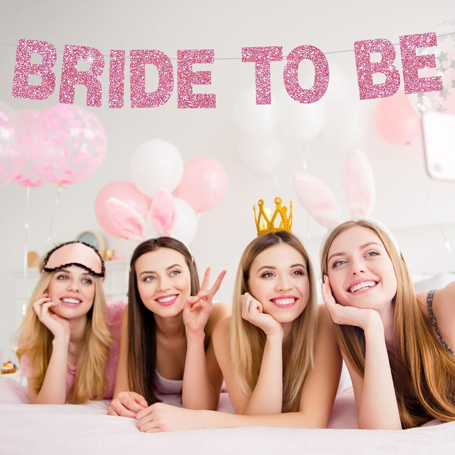 Thumbnail 3 de BEISHIDA 116-piece Glitter Pink Letter Banner Kit ๐