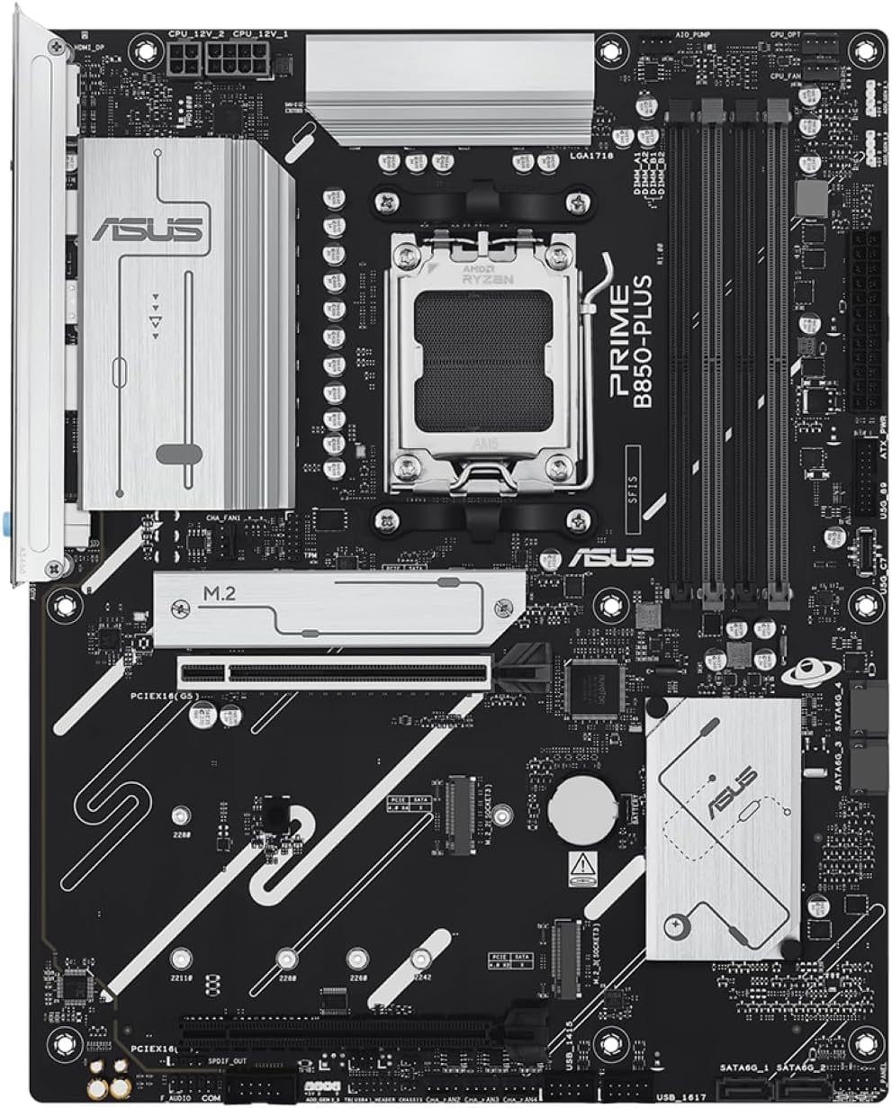 Detalle de ASUS PRIME B850-PLUS-CSM ATXマザーボード、Socket AM5・DDR5・M.2対応