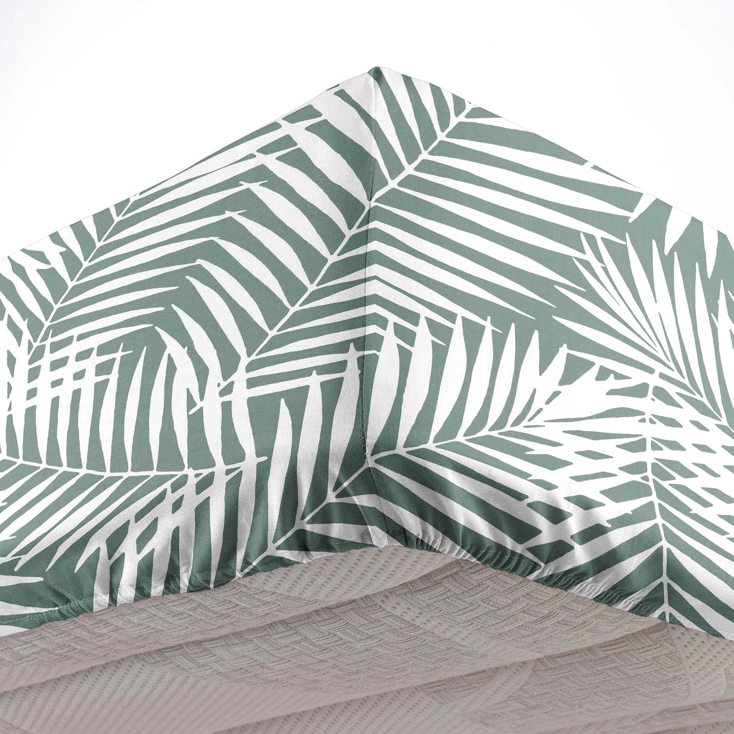 Thumbnail 2 de Drap housse Botania Sauge 160 x 200 cm – 100% coton | douceur d'intérieur