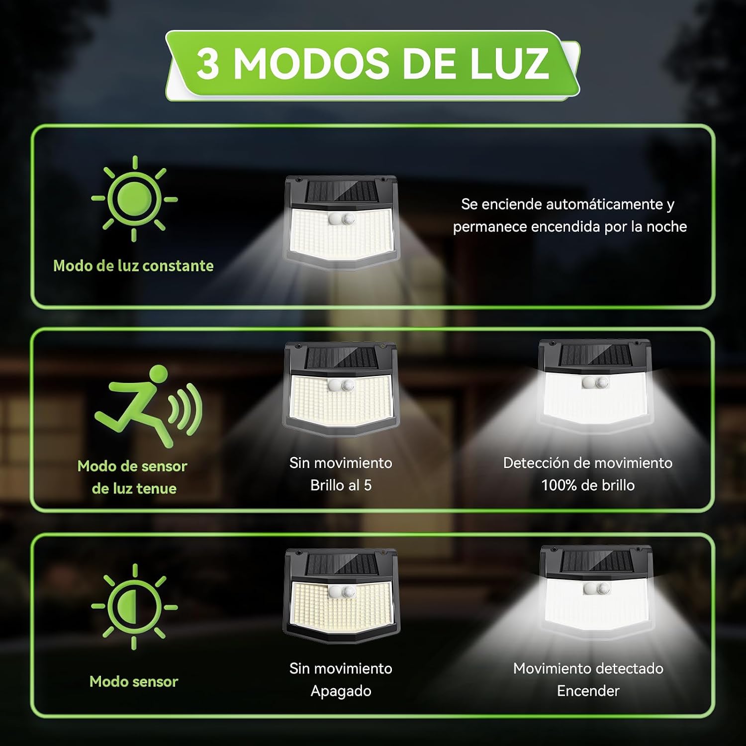 Detalle de Luci LED Solare Esterno Giardino CZHHMART 248 LED con Pannello Solare