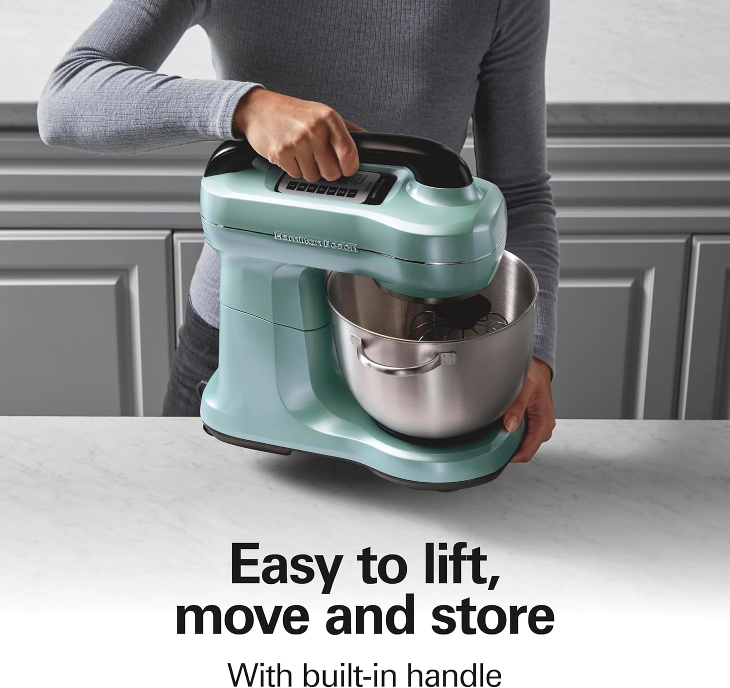 Thumbnail 4 de Hamilton Beach Electric Stand Mixer, 4 Quarts (Aqua) with 7 Speeds
