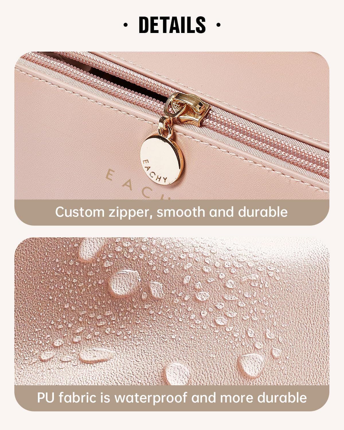 Detalle 1 de EACHY Travel Makeup Bag, 9.25-inch capacity