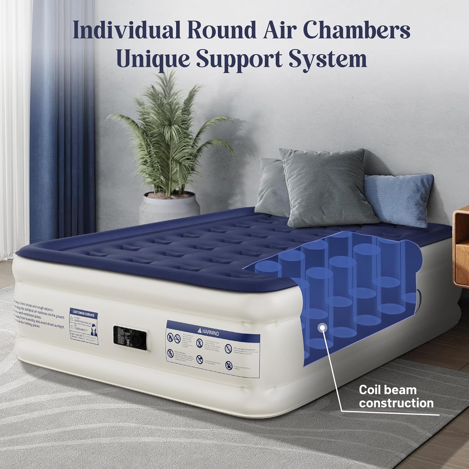Thumbnail 2 de KNZZO Air Mattress Full with Built-in Pump