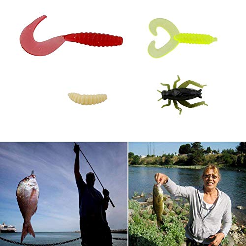 Detalle de Vicloon Leurres de Pêche 101pcs – Kit d'appâts spinnerbaits, plastique, Minnow, Popper et Crayon en métal dur
