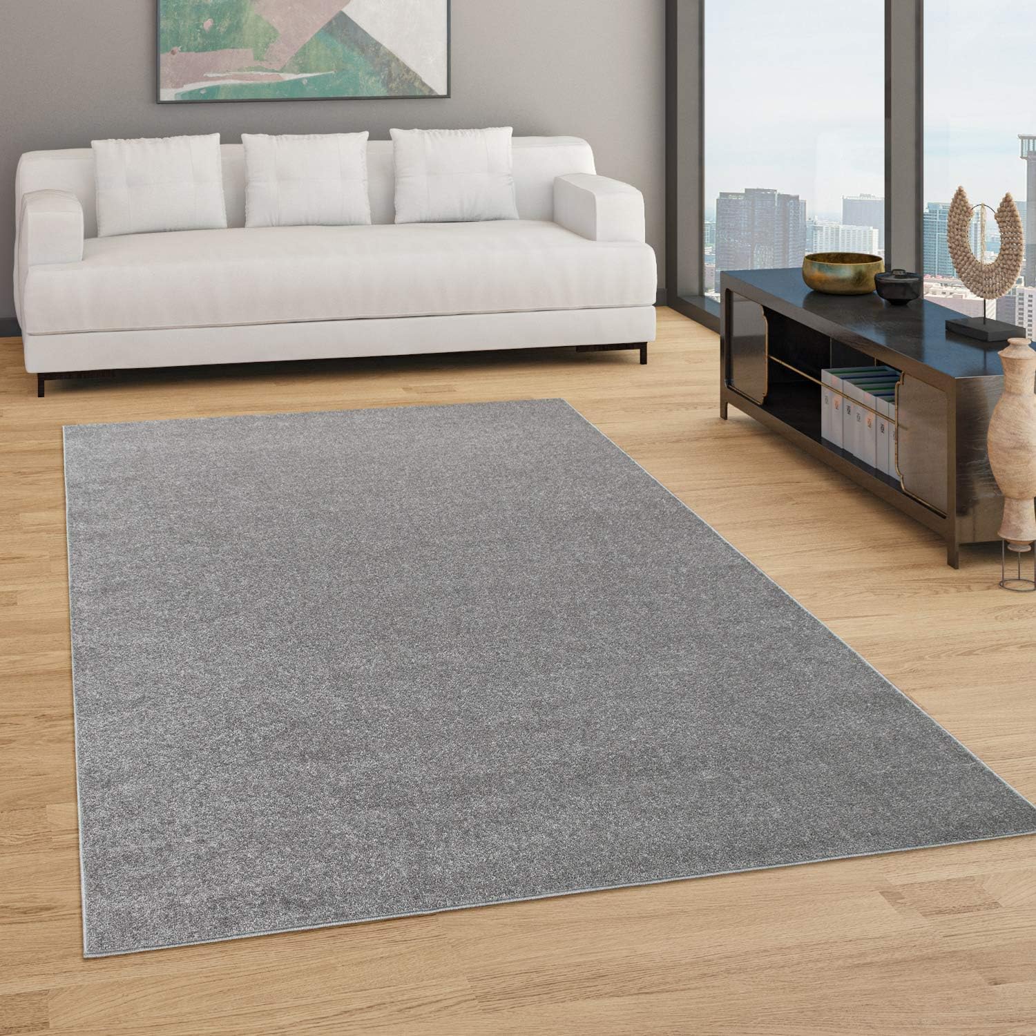 Detalle 2 de Paco Home Teppich 240x340 cm Anthrazit