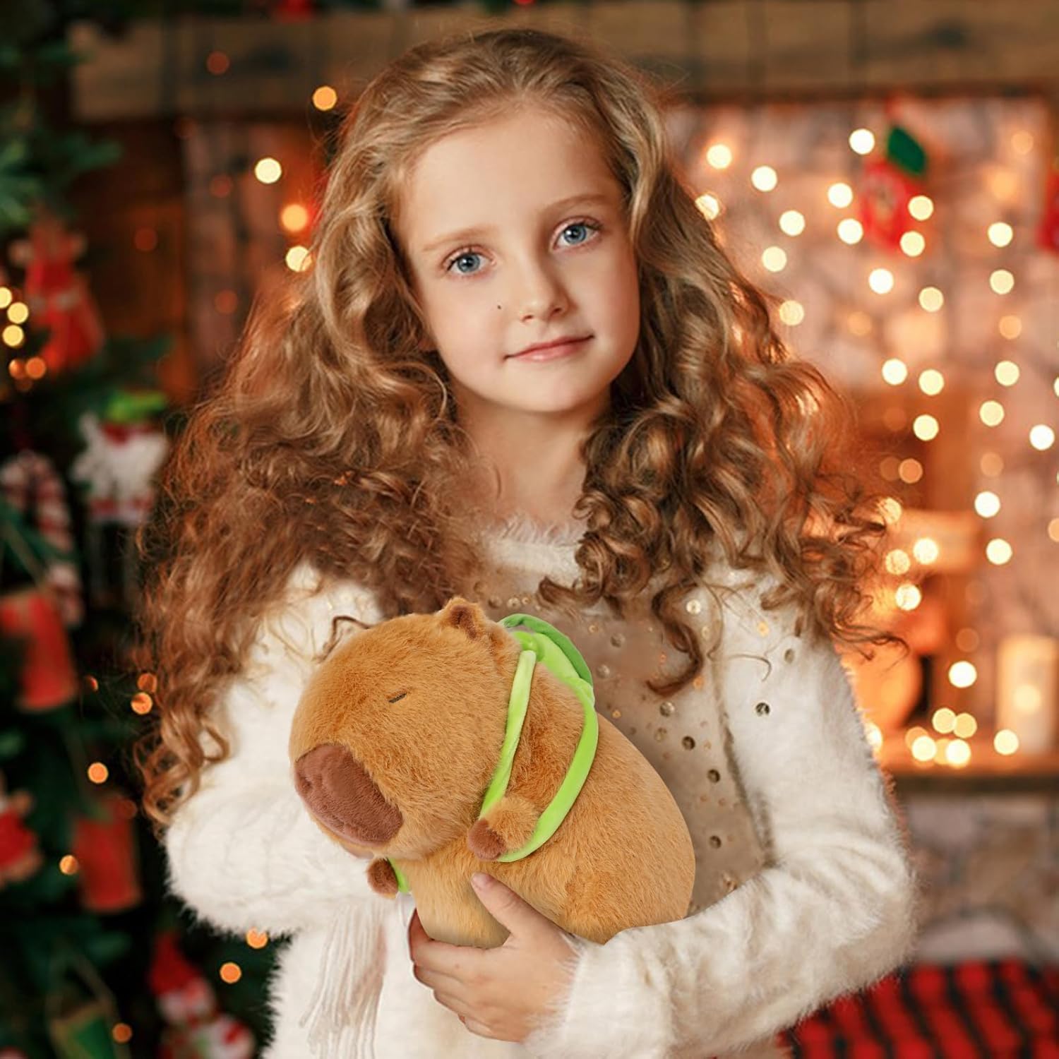 Thumbnail 3 de Poptrend Niedliche Capybara Kuscheltier mit Schildkrötenrucksack – 22 cm