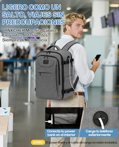 Thumbnail 5 de LYNXCHER Mochila Cabina Ryanair 40x20x25