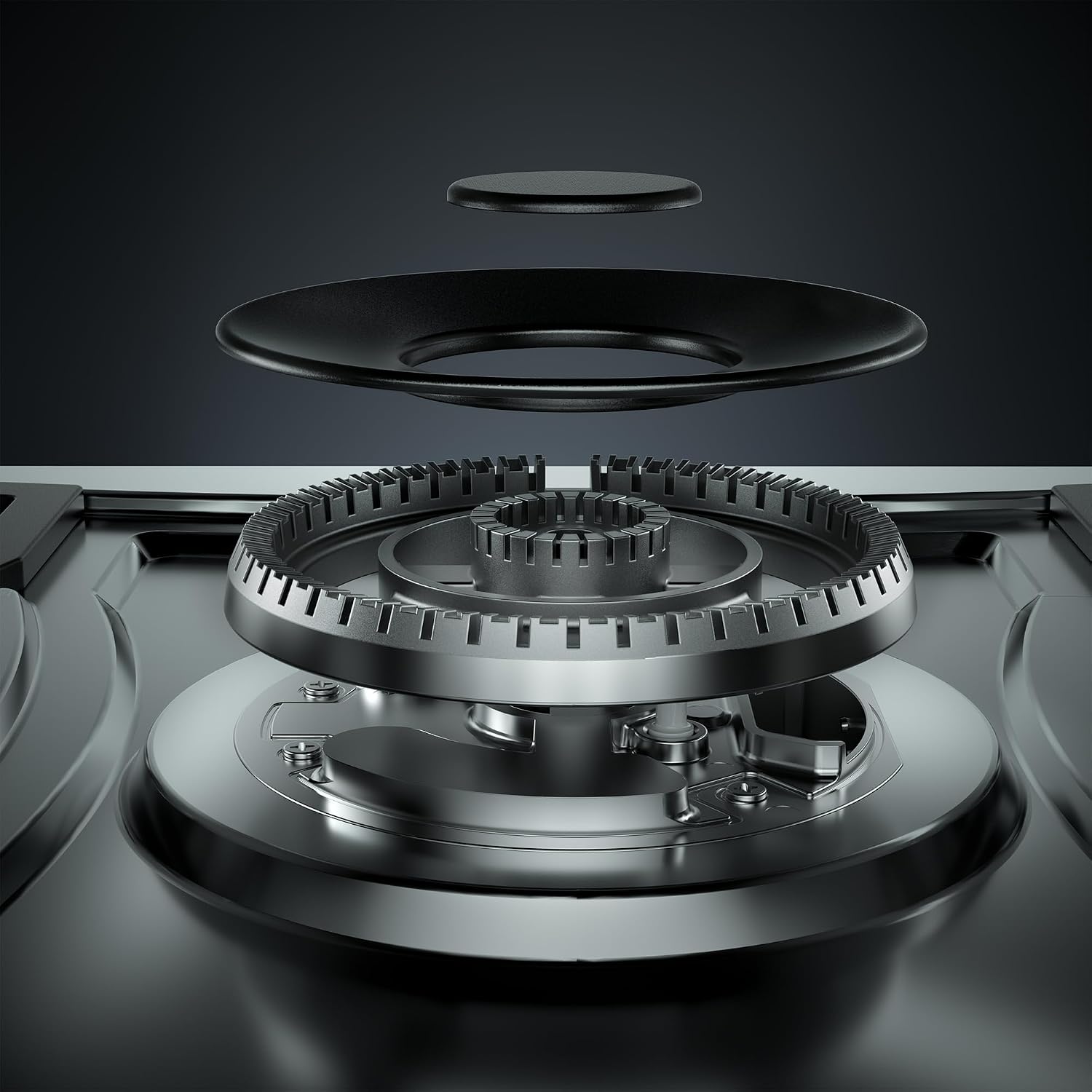 Detalle 1 de Empava 36 Inch Built-In Gas Cooktop, 5 SABAF Burners, LPG/NG Convertible