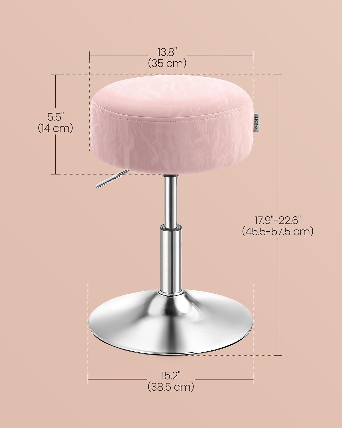 Thumbnail 1 de VASAGLE Swivel Vanity Stool ULJB120S01
