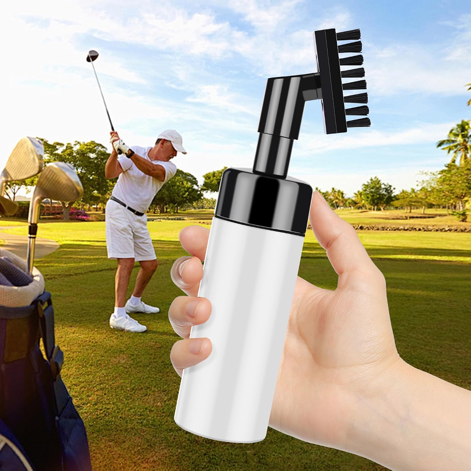 Thumbnail 4 de FUZVOL Golf Club Brush Groove Cleaner with Built-in Water Spray & Hook (200ml)