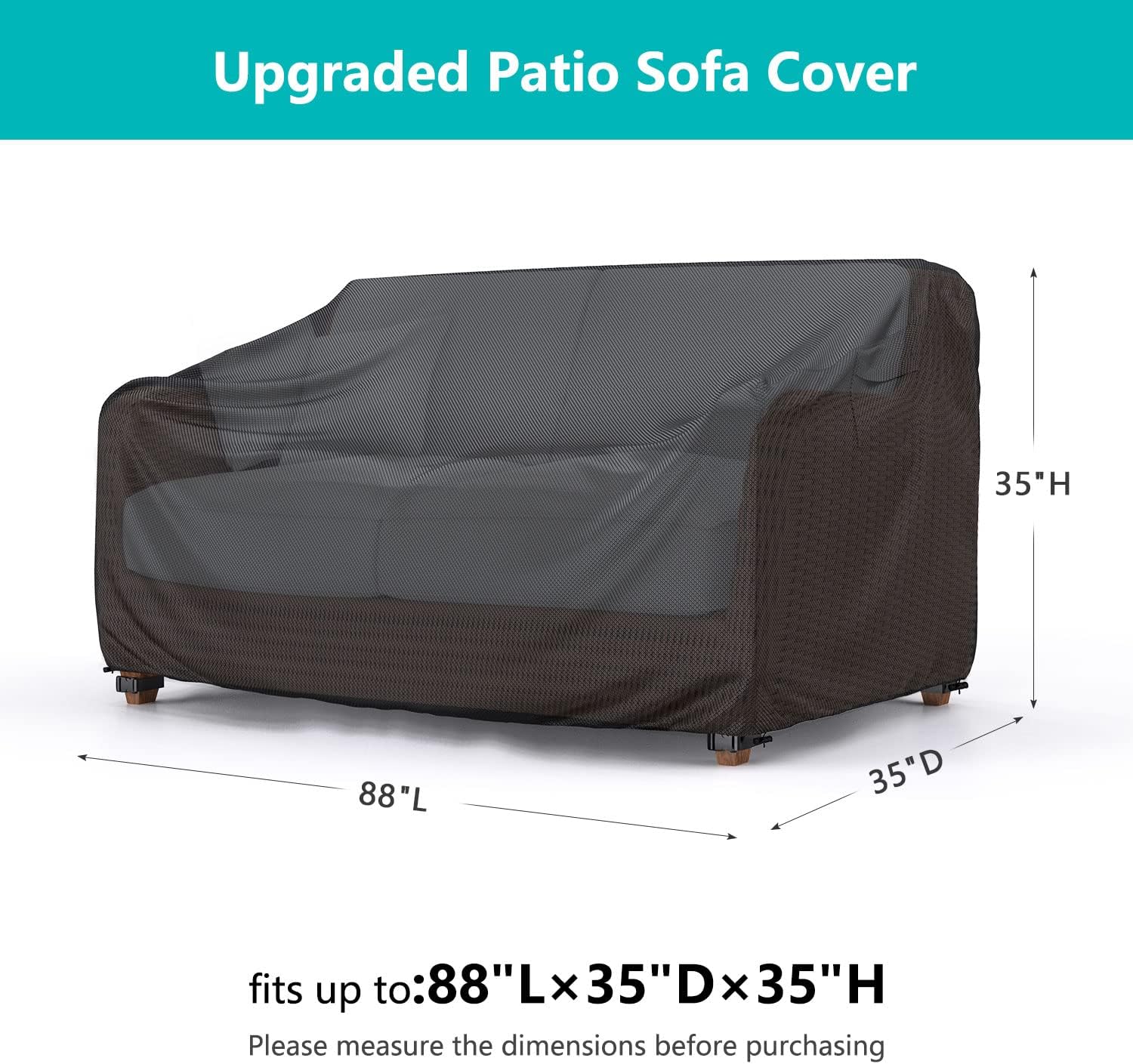 Detalle de BROSYDA Outdoor Sofa Cover 88-Inch