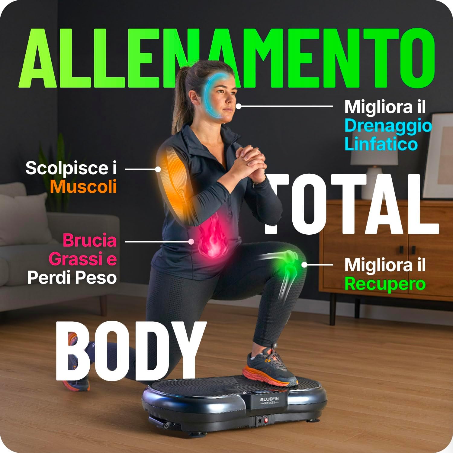 Detalle 2 de Bluefin Fitness Pedana Vibrante Ultra Slim 180 livelli