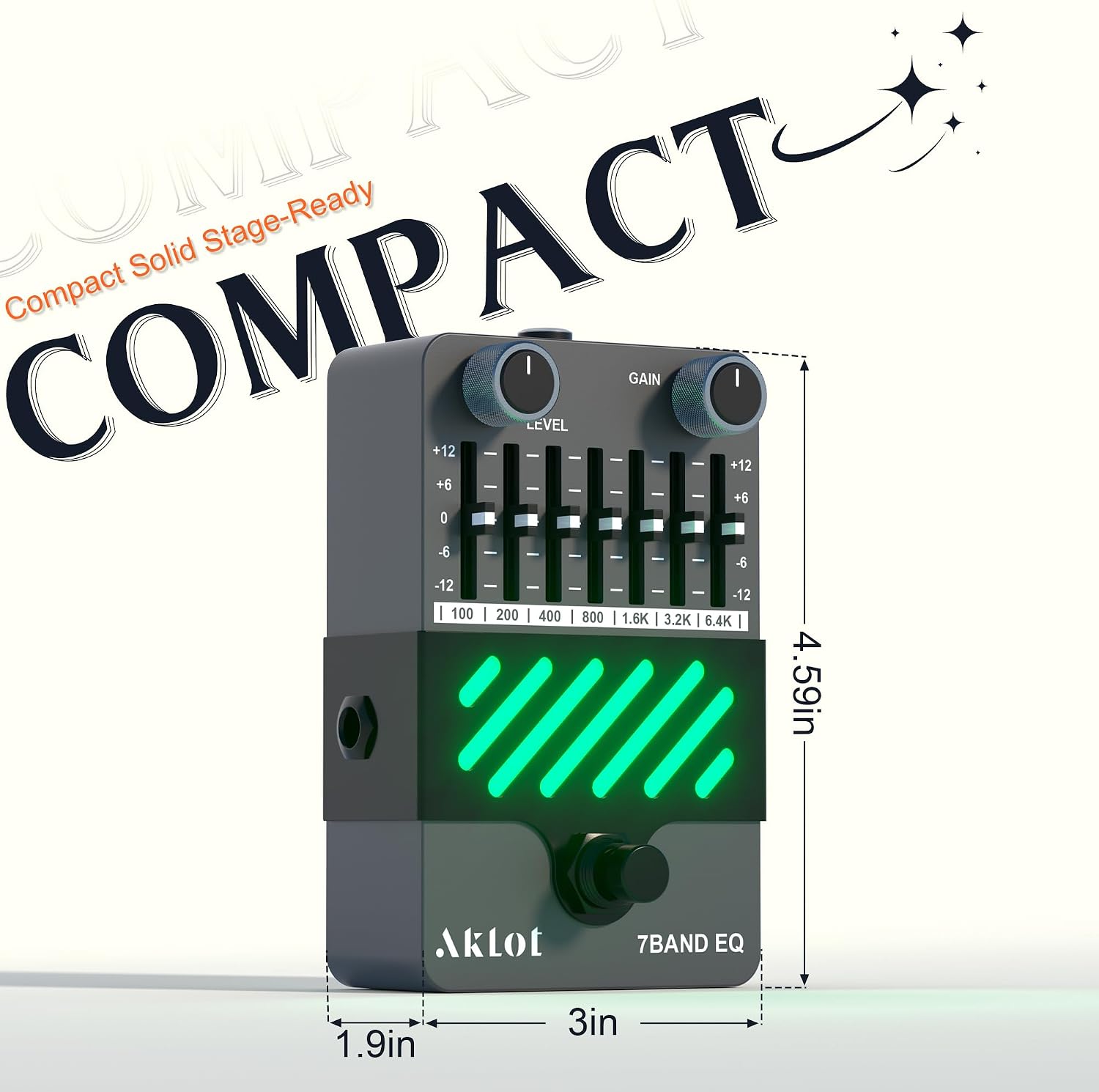 Detalle 2 de AKLOT Guitar Equalizer Pedal, 7-Band