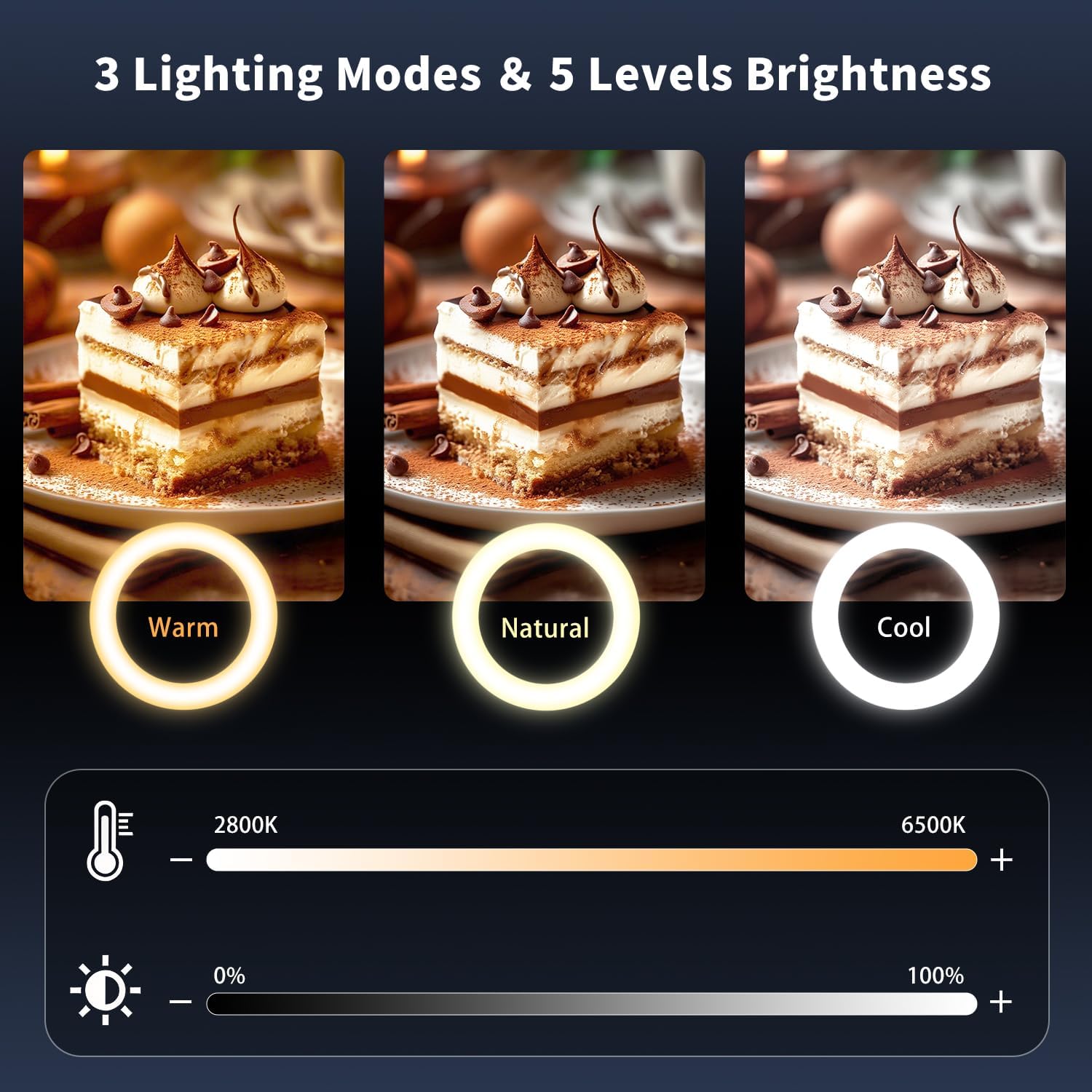 Thumbnail 3 de yAyusi: Luce ad Anello senza Fili con Treppiede Estendibile 174 cm e Supporto per Cellulare