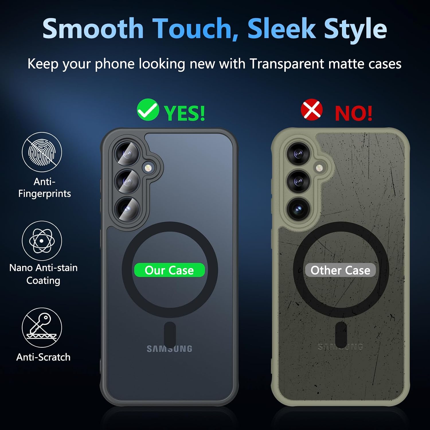 Thumbnail 6 de Hensinple Samsung S23 FE Case with 9H Glass