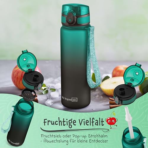 Detalle de My Vesperbox Trinkflasche Kinder 750ML – Auslaufsicher, Kohlensäure Geeignet, BPA-frei, Spülmaschinenfest