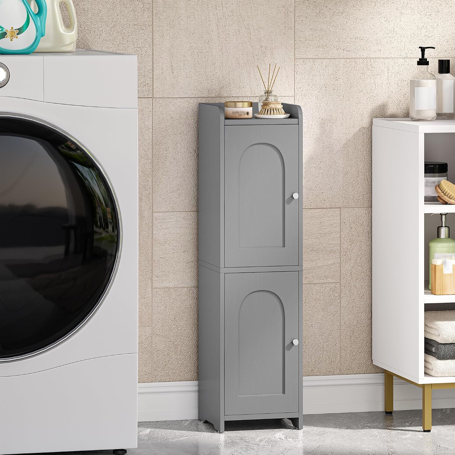 Detalle de Hzuaneri Bathroom Corner Storage Cabinet with 2 Doors