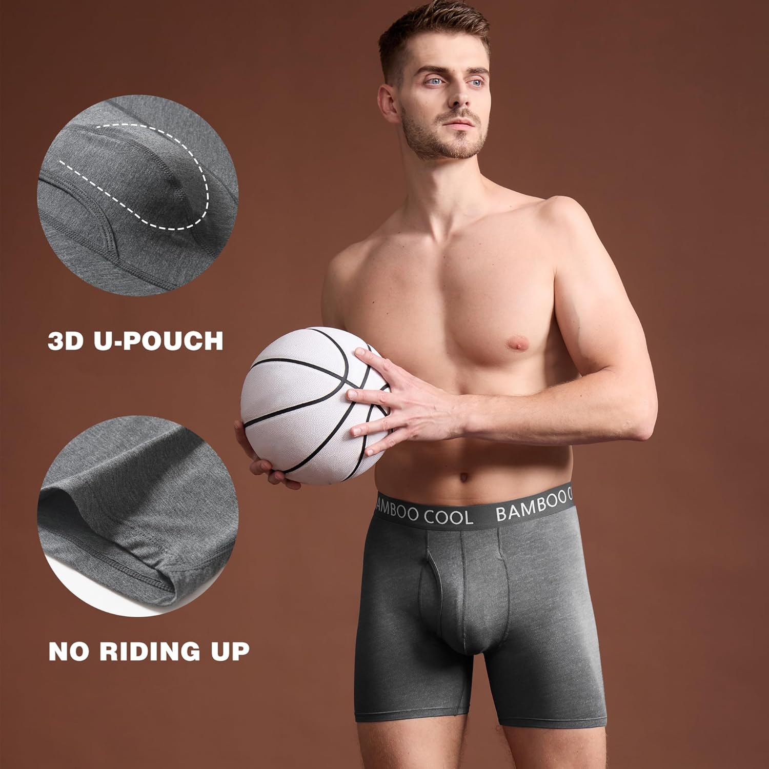 Detalle de BAMBOO COOL Ultra ComfortSoft Boxer Briefs pack