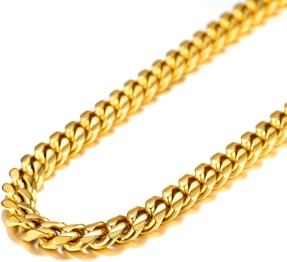 Detalle de GoldChic Panzerkette aus Edelstahl – 45–76 cm, 6/10/14 mm breit, in Edelstahl, Vergoldet oder Schwarz