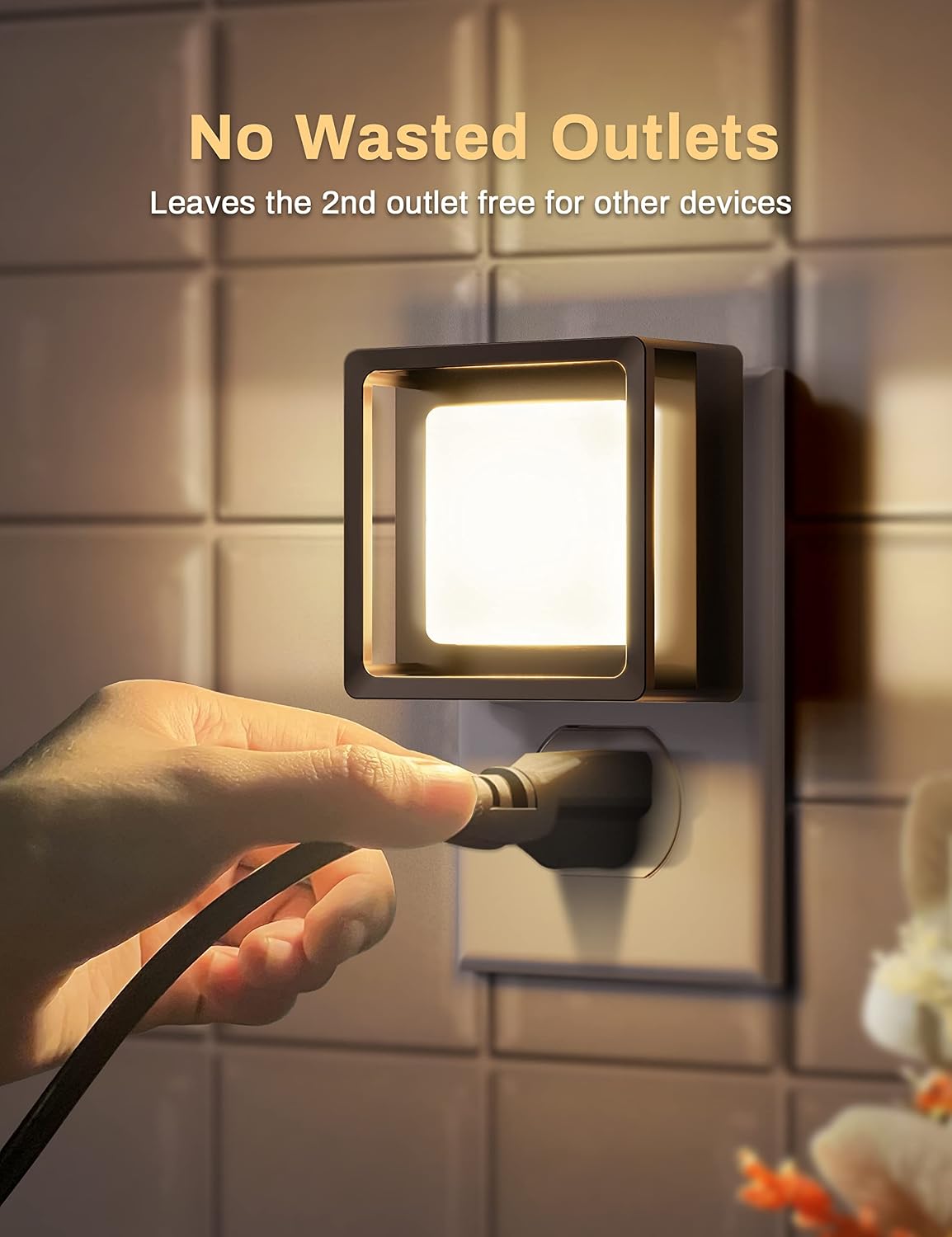 Detalle 2 de DORESshop Plug-In LED Night Light, 3000K