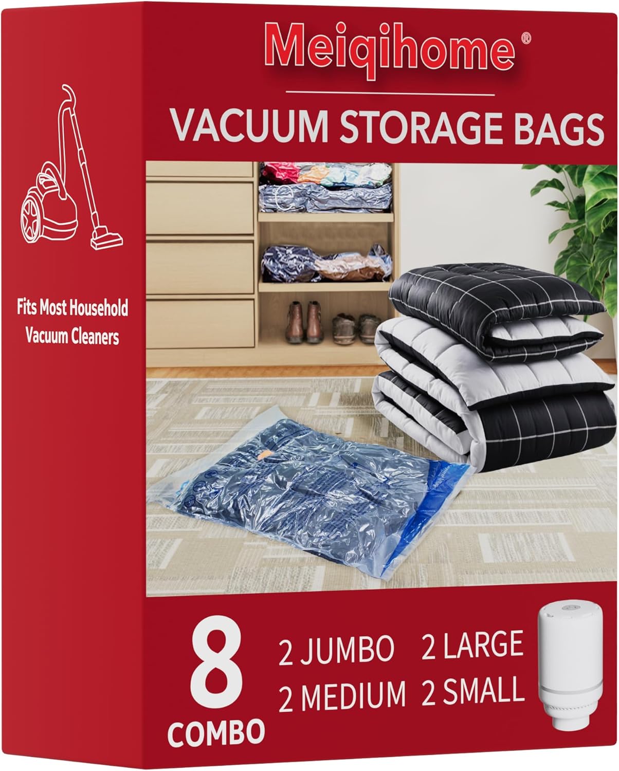 Thumbnail 6 de MEIQIHOME Juego 20 bolsas de vacío ahorro 80% espacio