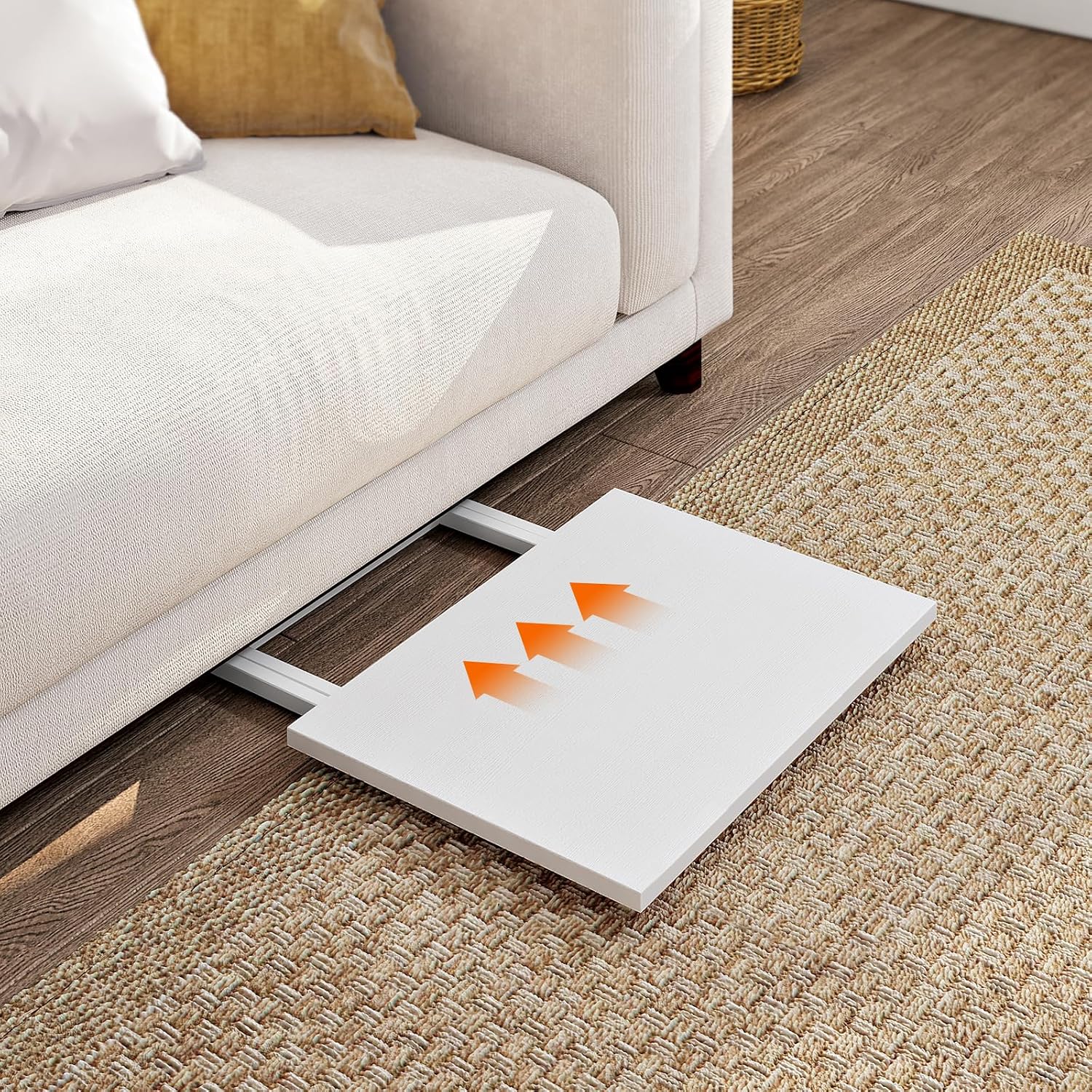 Thumbnail 6 de HOOBRO Table d’appoint pliable blanche EWW15BZ01 (48 x 36 x 66,5 cm)