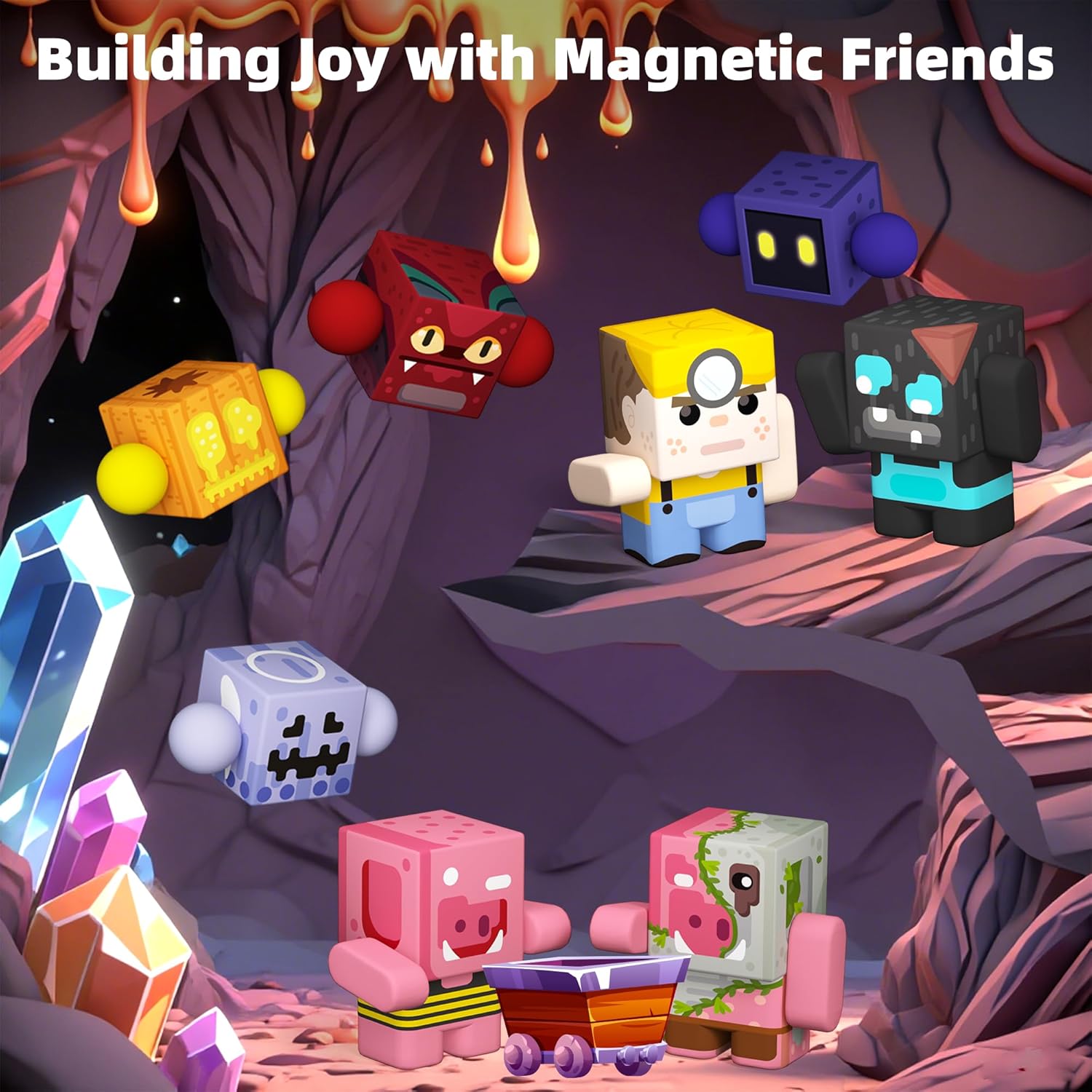 Detalle 2 de GobiDex 8PCS Magnetic Action Figures for Ages 3+