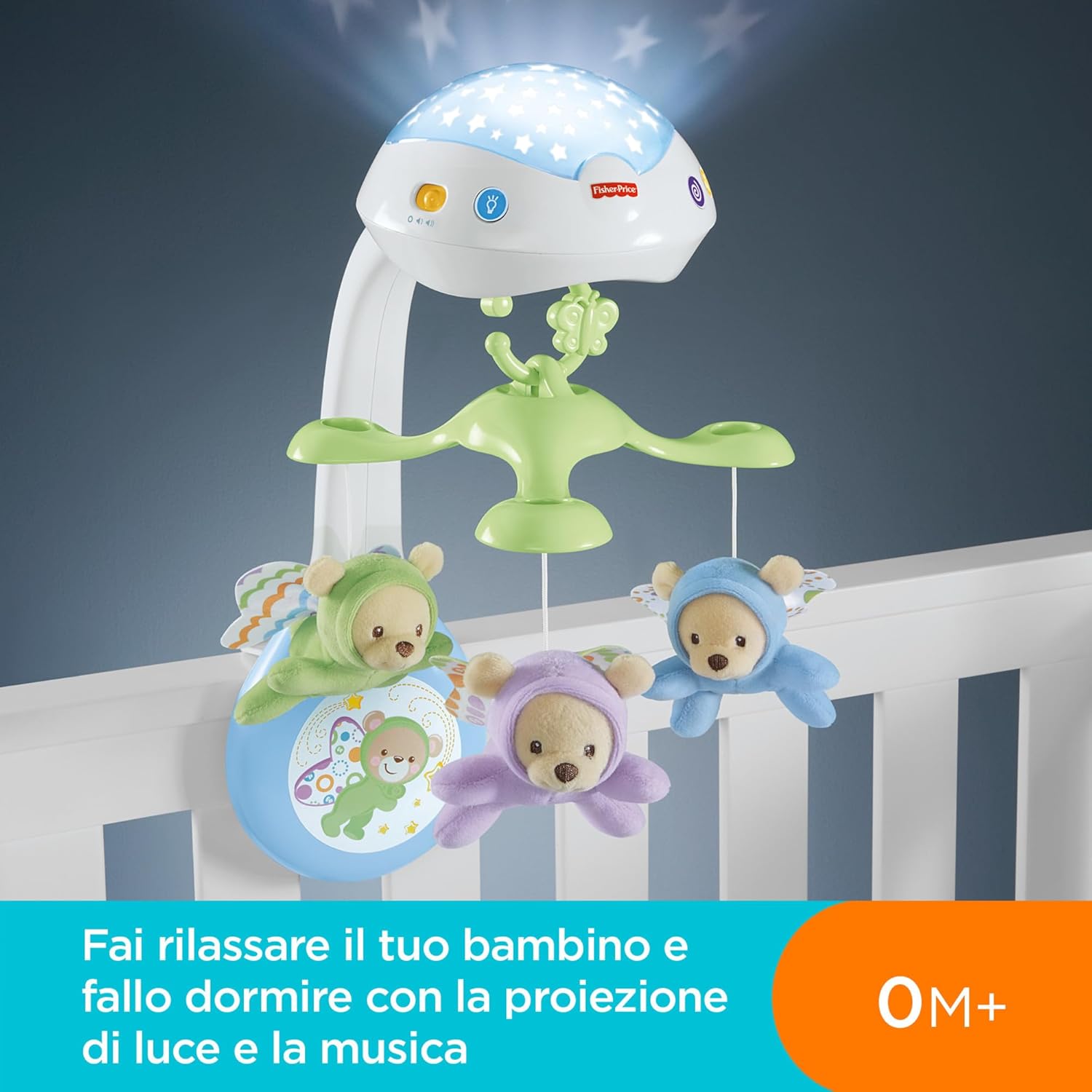 Thumbnail 1 de Fisher-Price La Giostrina Degli Orsetti: giostrina motorizzata con luci stellate e tre modalità sonore calmanti