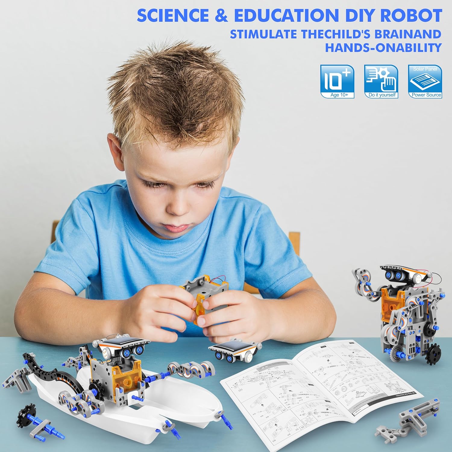 Detalle 2 de Bottleboom STEM 13-in-1 Solar Robot Kit for Kids 🤖