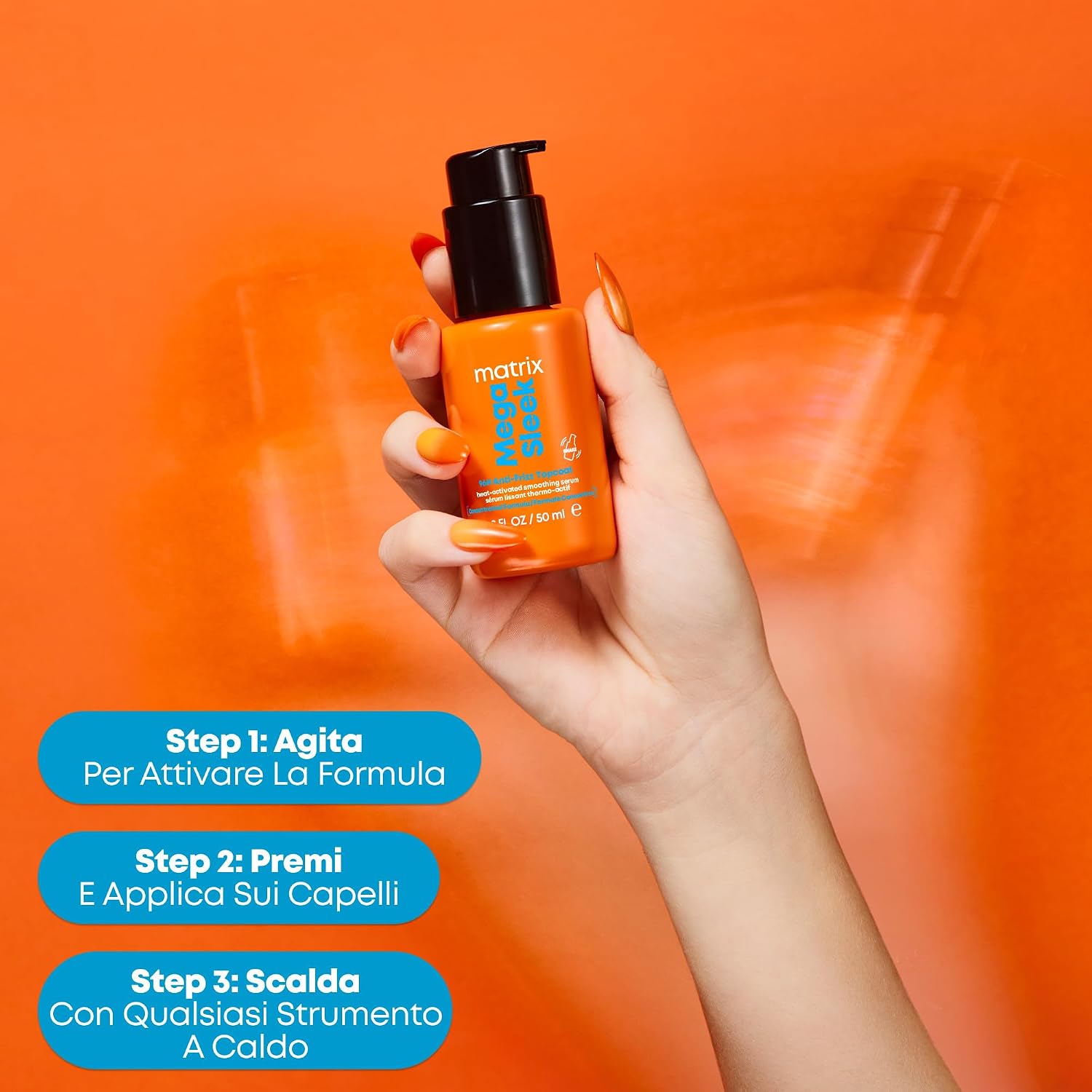 Thumbnail 6 de Matrix Mega Sleek Siero Topcoat Anti-Crespo 96H – protezione termica e brillantezza per capelli crespi